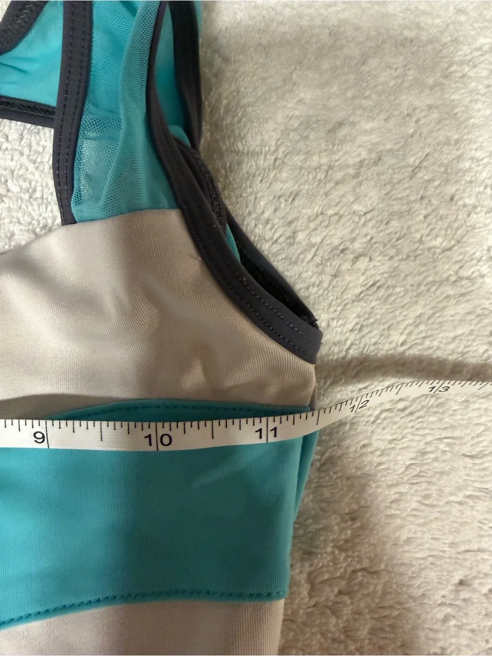 Tiger Friday Unitard Size Child XL Colorblock‎ Teal and Gray Athletic